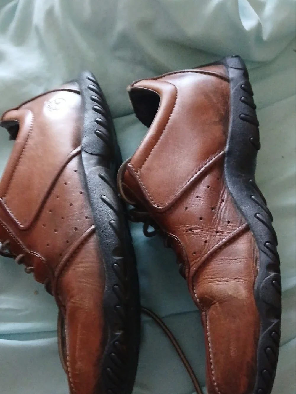 Timberland Brown Leather Lace-Up Slip-On Loafers